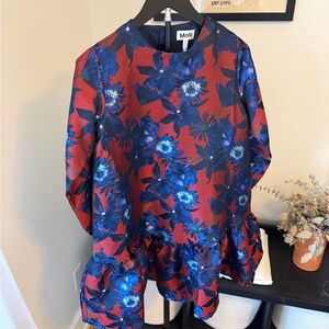 Molo Red and Blue Floral Kids Formal Dress
